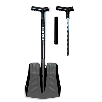 CKX Aluminum T Shovel With Saw - Black
