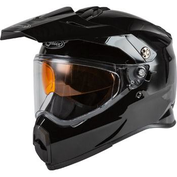 GMAX AT-21S Adventure Dual Sport Snowmobile Helmet w/ Dual Lens Shield - Black
