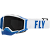 Fly Zone Pro Snow Goggle - WHITE - BLUE / Polarized Smoke Lens