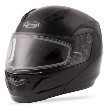 GMAX MD04S Black Modular Snow Helmet with Dual Lens Shield