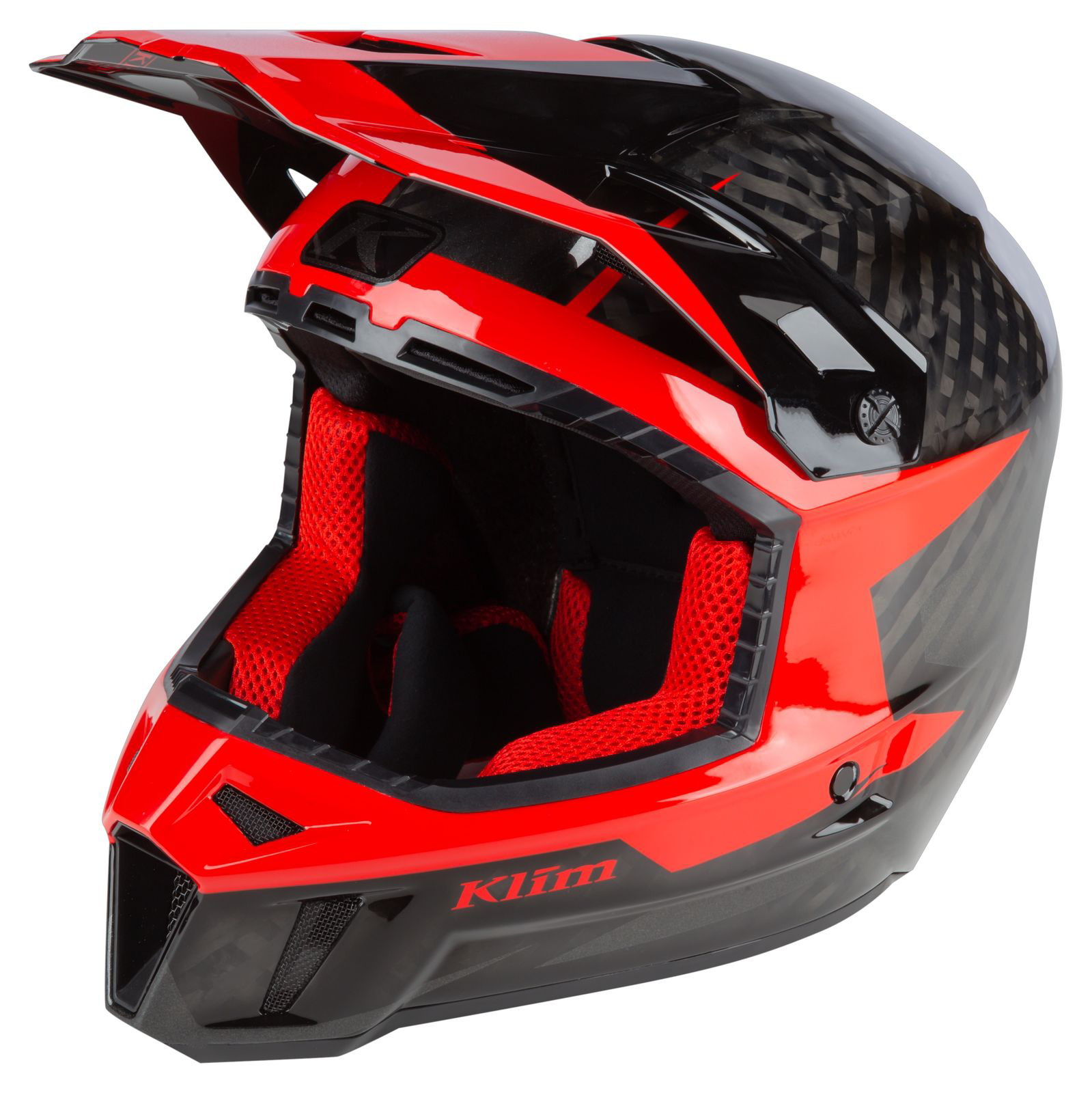 Klim F3 Carbon Helmet Ripper High Risk Red