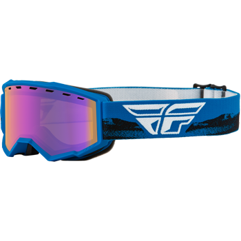 Fly Youth Focus Snow Goggle - BLUE - BLACK / Blue Mirror - Amber Lens	