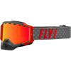 Fly Zone Snow Goggles - GREY - RED / Red Mirror - Amber Lens	