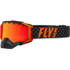 Fly Zone Snow Goggles - BLACK - ORANGE / Red Mirror - Amber Lens	