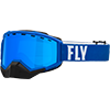 Fly Focus Goggle - BLUE - WHITE / Sky Blue Mirror - Blue Lens