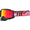 Fly Zone Pro Snow Goggle - BLACK / Sunset Red Mirror-Polarized Smoke Lens	