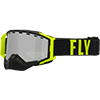 Fly Zone Pro Snow Goggle - BLACK / HI VIS - Silver Mirror - Polarized Smoke Lens