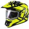 Gmax GM-11S Trapper Dual Sport Snowmobile Helmet w/ Electric Shield - Black-Hi Vis