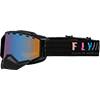 Fly Zone Snow Goggles - SPECIAL EDITION BLACK / SUNSET - Sky Blue Mirror - Amber Lens
