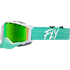 Fly Zone Snow Goggles - MINT - WHITE / Green Mirror - Amber Lens