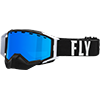 Fly Zone Pro Snow Goggle - BLACK - WHITE / Blue Mirror - Polarized Smoke Lens