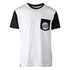 509 Arsenal Pocket T-Shirt - Sci-Fi White | Black & Coral Pocket