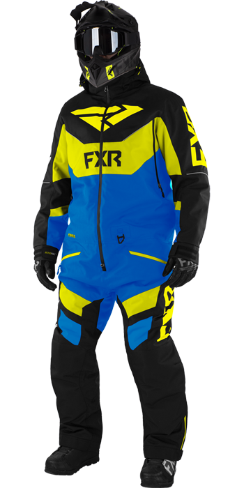 FXR Fuel FX Monosuit - Black-Blue-Hi Vis