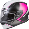 GMAX FF49S Hail Helmet w/Dual Lens Shield - Matte Black-Pink-White