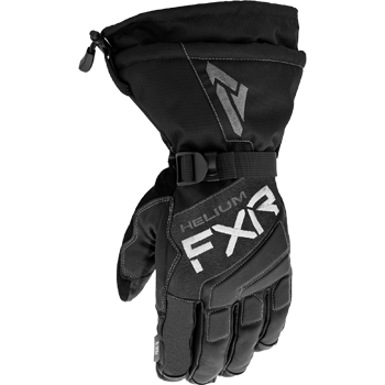 FXR Hybrid Helium Leather Gauntlet Snowmobile Glove - Black