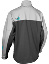 Castle X Fusion Mid-Layer Jacket - Charcoal-Silver-Turquoise Rear View