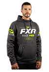 FXR Race Division Tech Pullover Hoodie - Charcoal Heather-Hi Vis
