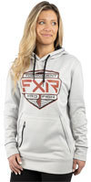 FXR Unisex Tournament Tech Pullover Hoodie - Grey-Rust