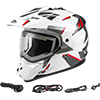 GMAX GM-11S Ripcord Electric Adventure Snow Helmet - White-Grey-Red