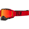 Fly Zone Pro Snow Goggle - BLACK / Red Orange Mirror - Polarized Smoke Lens