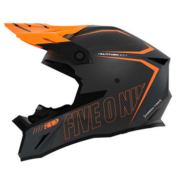 509 Altitude 2.0 Carbon Fiber 3K HI-FLOW Helmet - Orange Gray