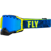 Fly Zone Snow Goggles - BLUE- HI VIS / Sky Blue Mirror - Smoke Lens	