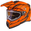 Gmax AT-21S Epic Adventure Dual Sport Snowmobile Helmet w/ Electric Shield - Neon Orange-Black