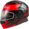 GMAX MD01S Descendant Modular Snow Helmet w/Dual Lens Shield - Matte Black-Red