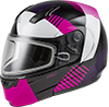 GMAX MD04S Reserve Modular Snow Helmet with Dual Lens Shield - Black-Pink-White