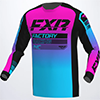 FXR Clutch MX Jersey - Black-Sky-Pink