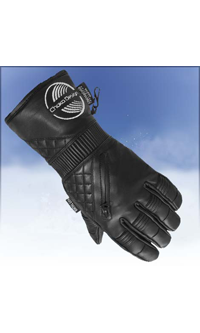 Choko Women's Ultra Leather Snowmobile Gloves - Black