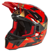 Klim F3 Carbon Helmet ECE - Raid Fiery Red - Gold