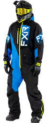 FXR Recruit Insulated Monosuit - Black-Blue-Hi Vis